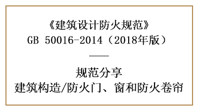 防火門、窗和防火卷簾的建筑防火設(shè)計要求—四川國晉消防分享